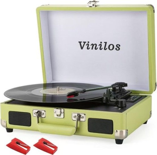Green Suitcase Record Player