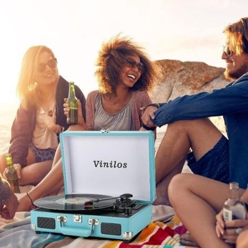 Blue Suitcase Record Player